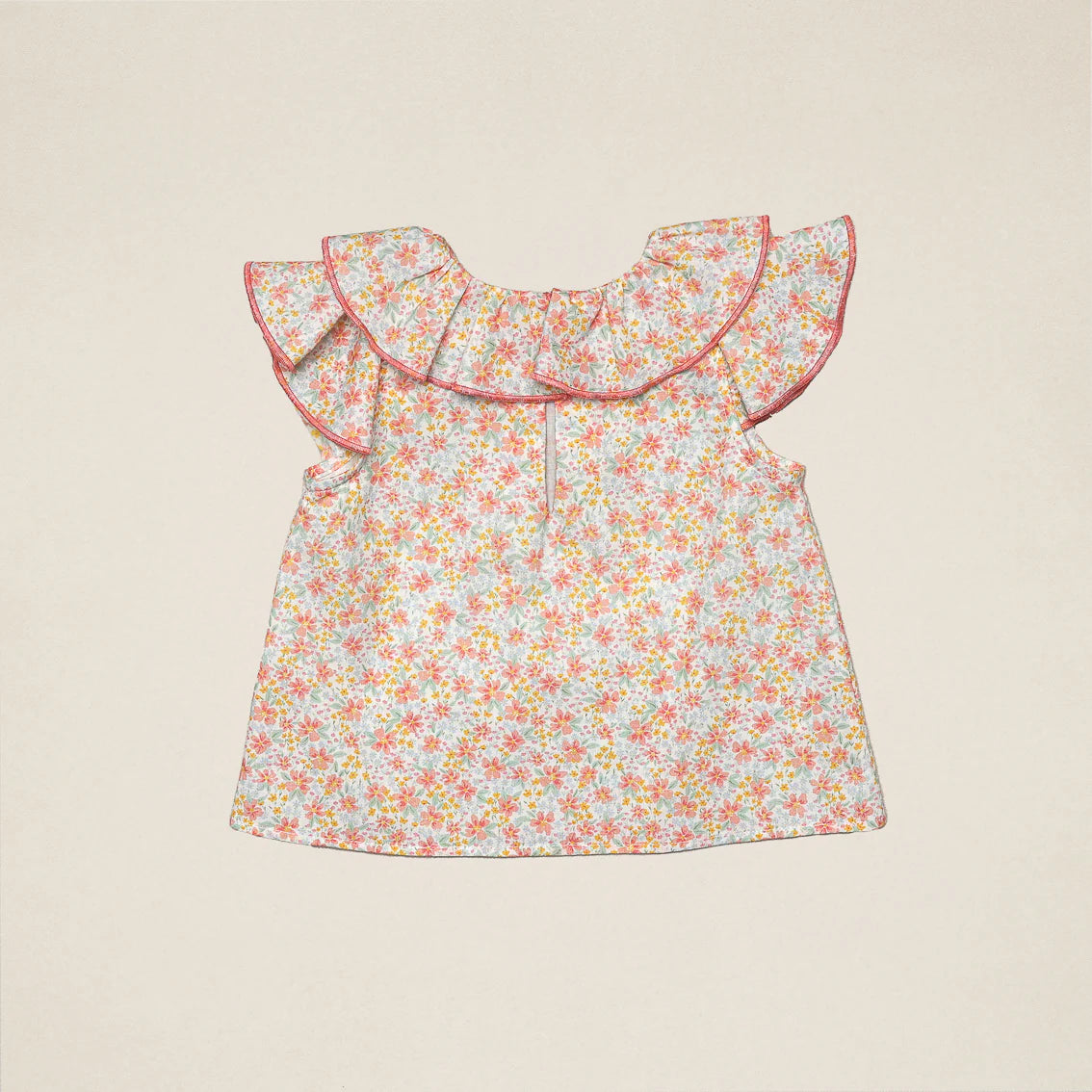 Blusa cuello volante garden