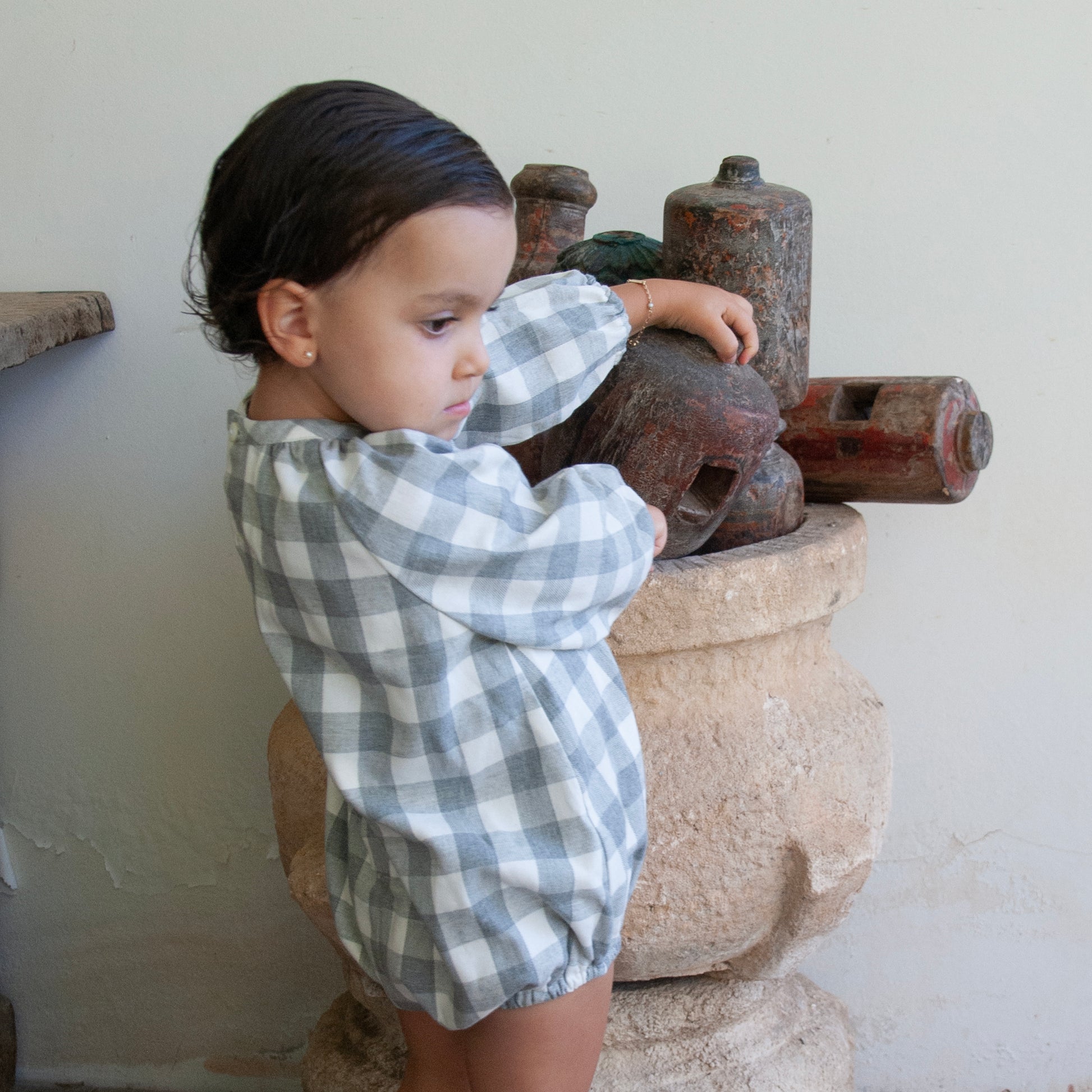 Pelele Zurbano Cuadros Grises