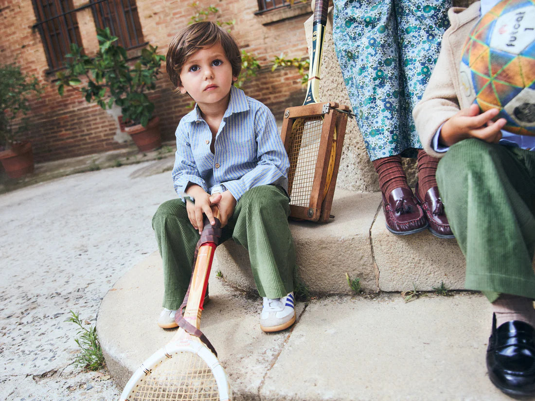 Camisa rayas azul y verde