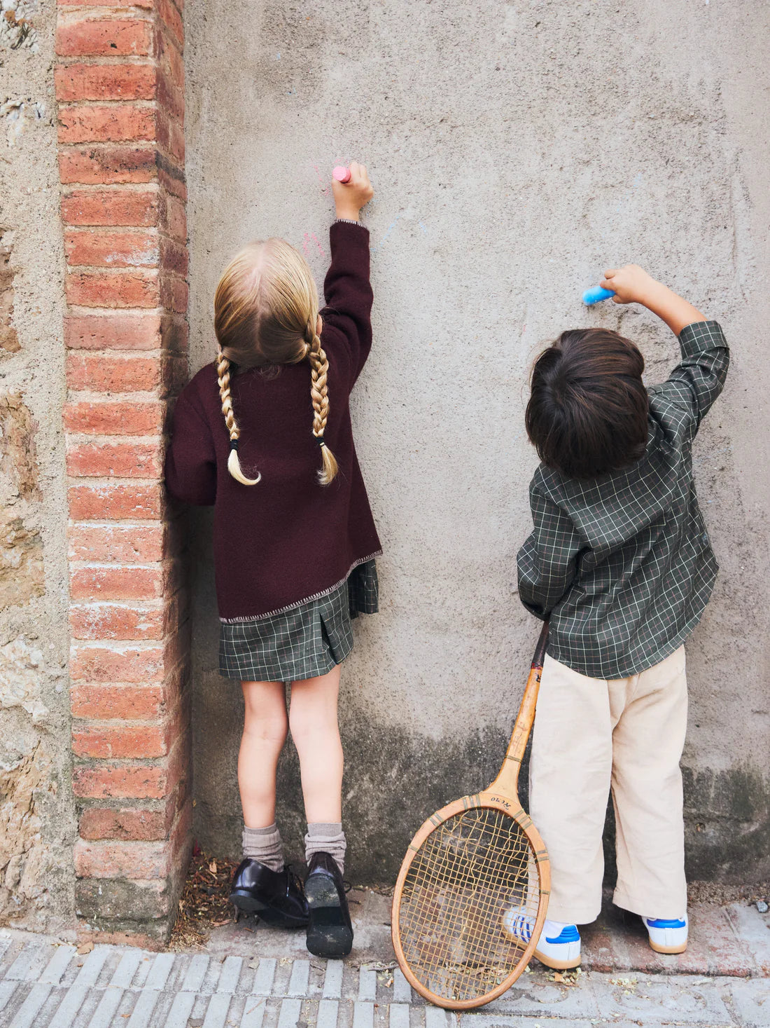 Chaqueta lana vino y visón