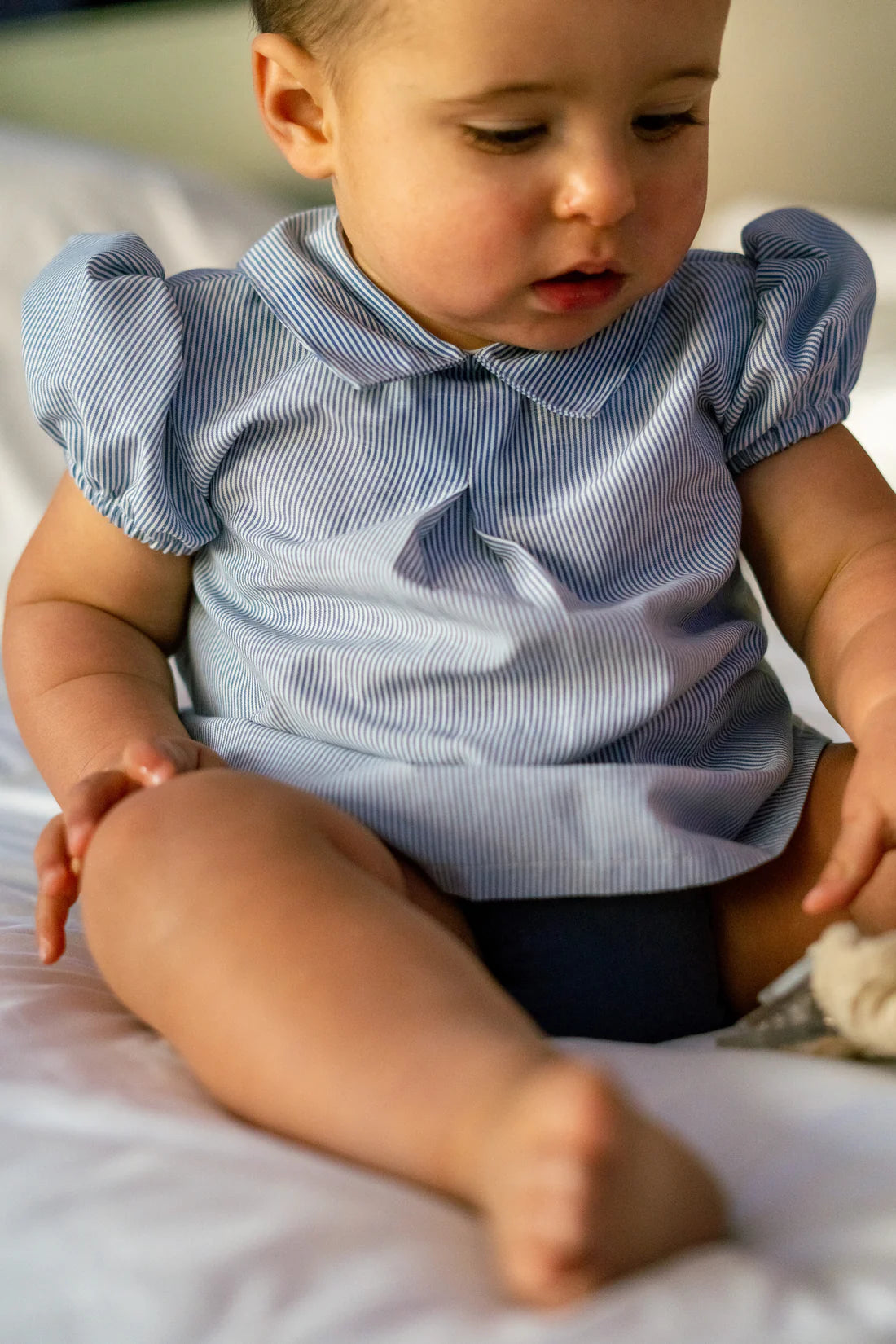 Camisa cuello bebé rayas - Main Image