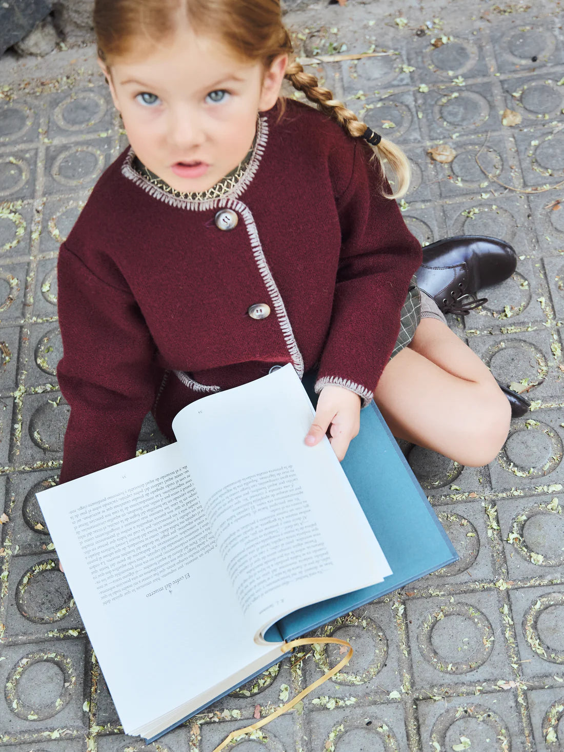 Chaqueta lana vino y visón