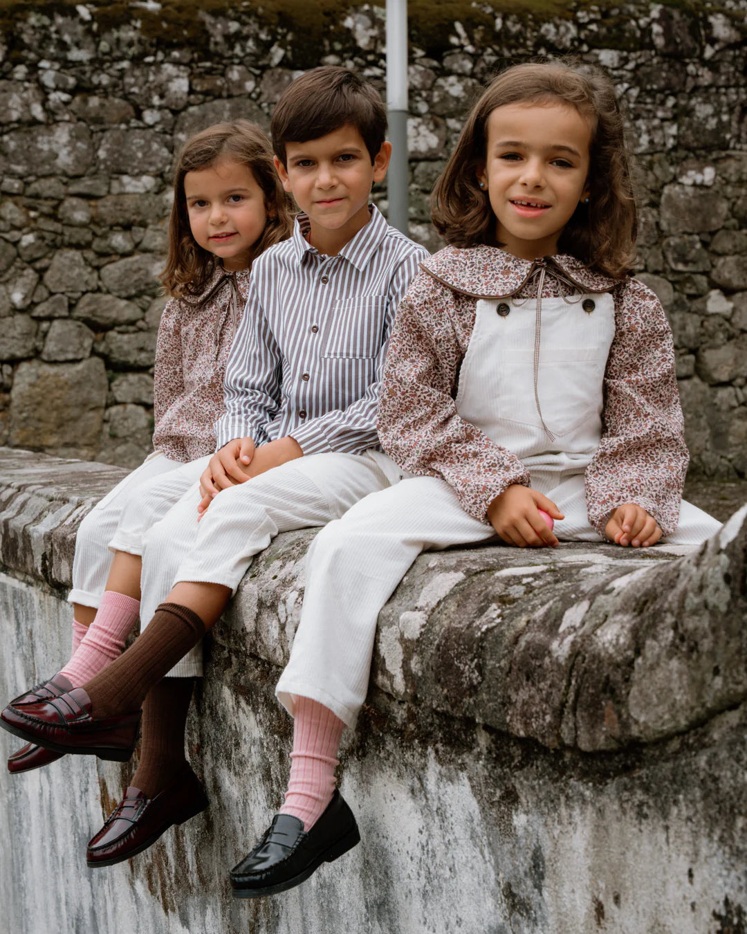 Blusa Flores marrón