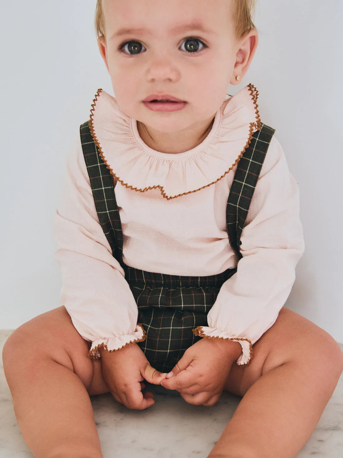 Culotte con tirantes verde caza