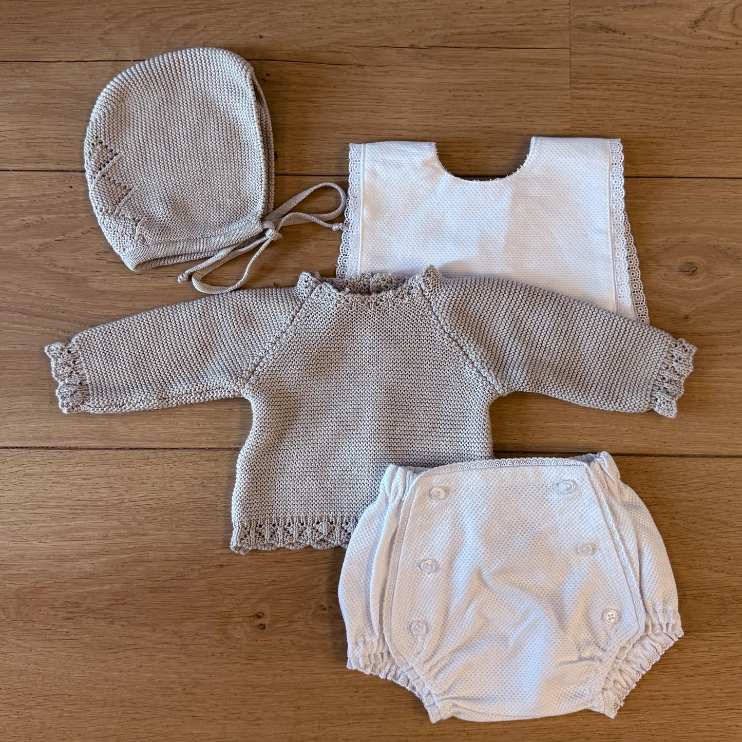 Jersey bebé algodón gris perla