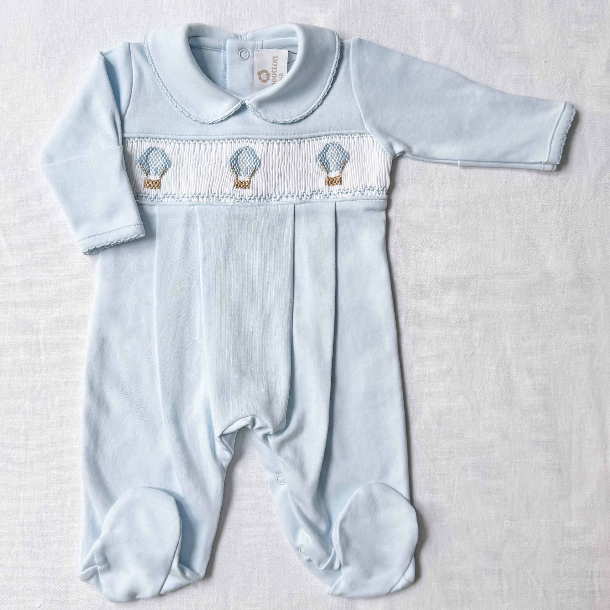 Pijama enterizo globos celeste