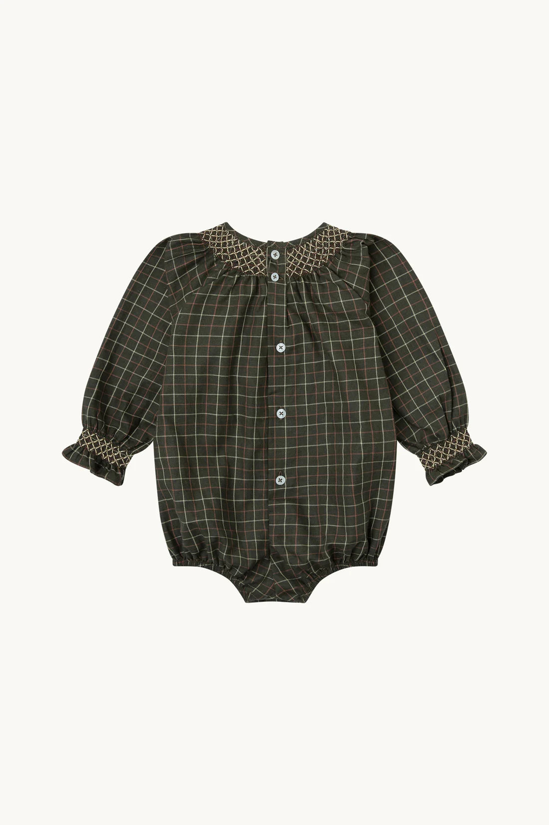 Pelele vichy verde caza