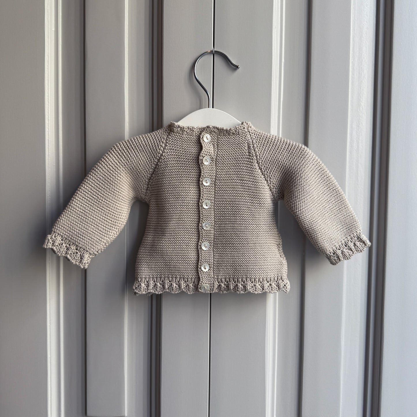 Jersey bebé algodón gris perla