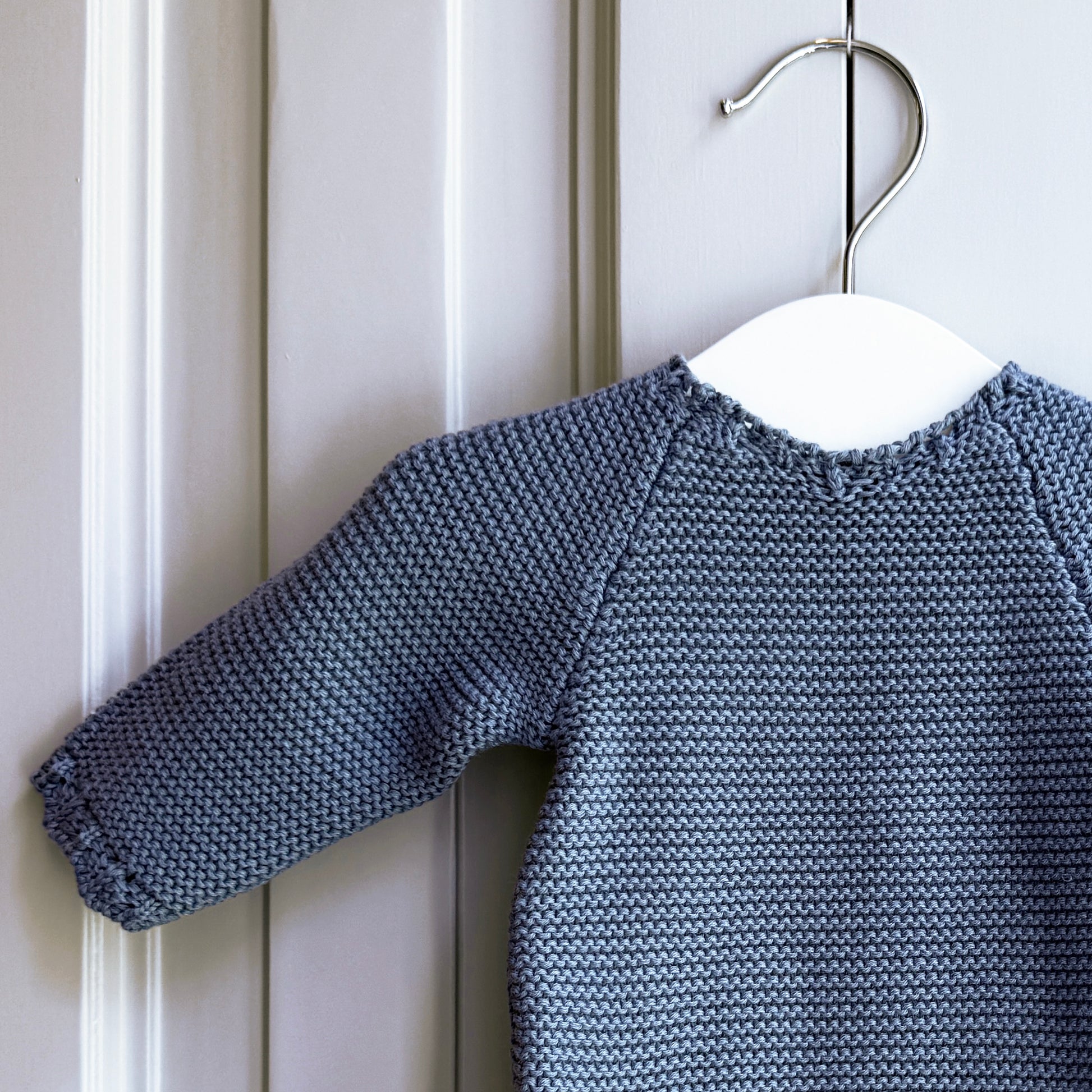 Pelele punto algodón azul