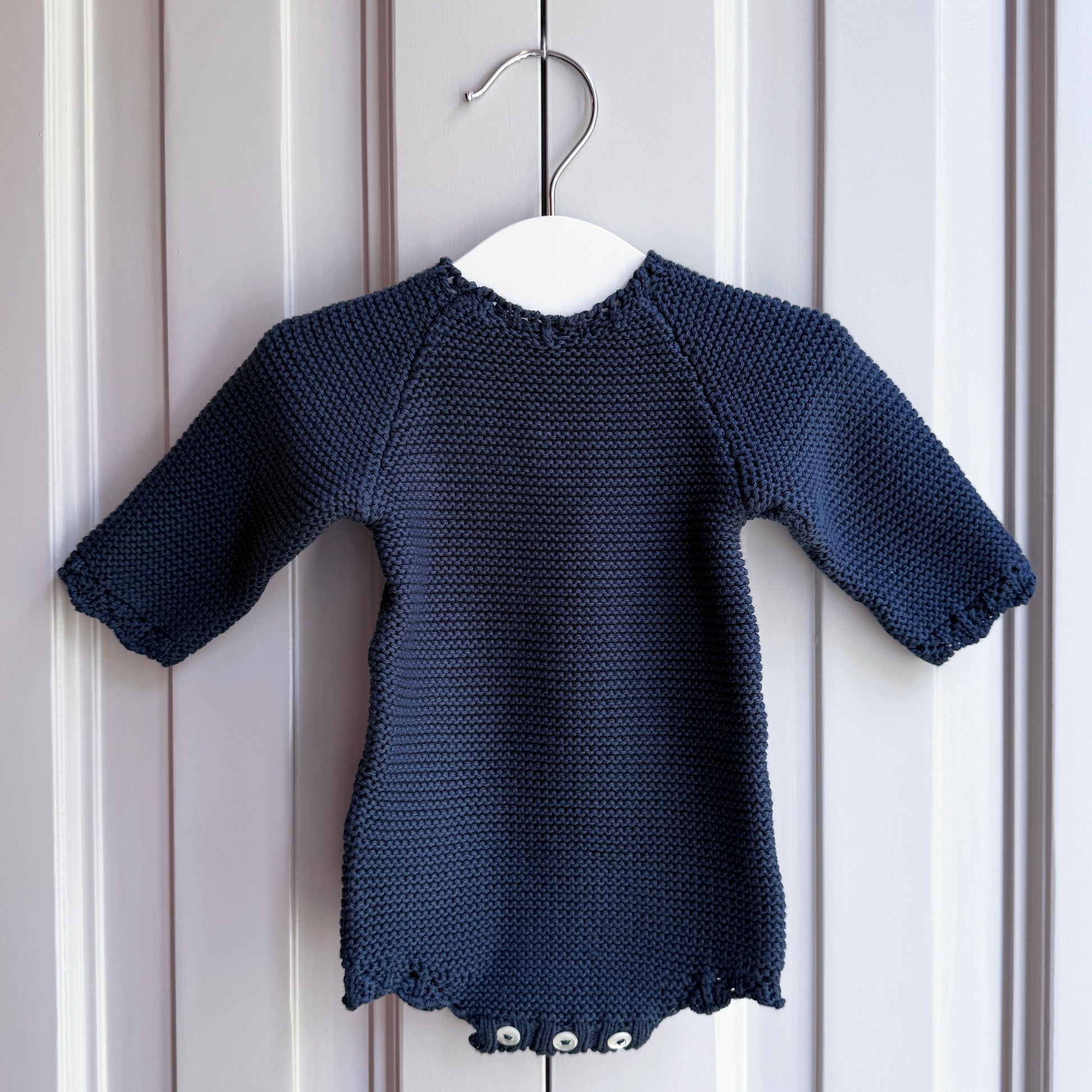 Pelele punto algodón azulón