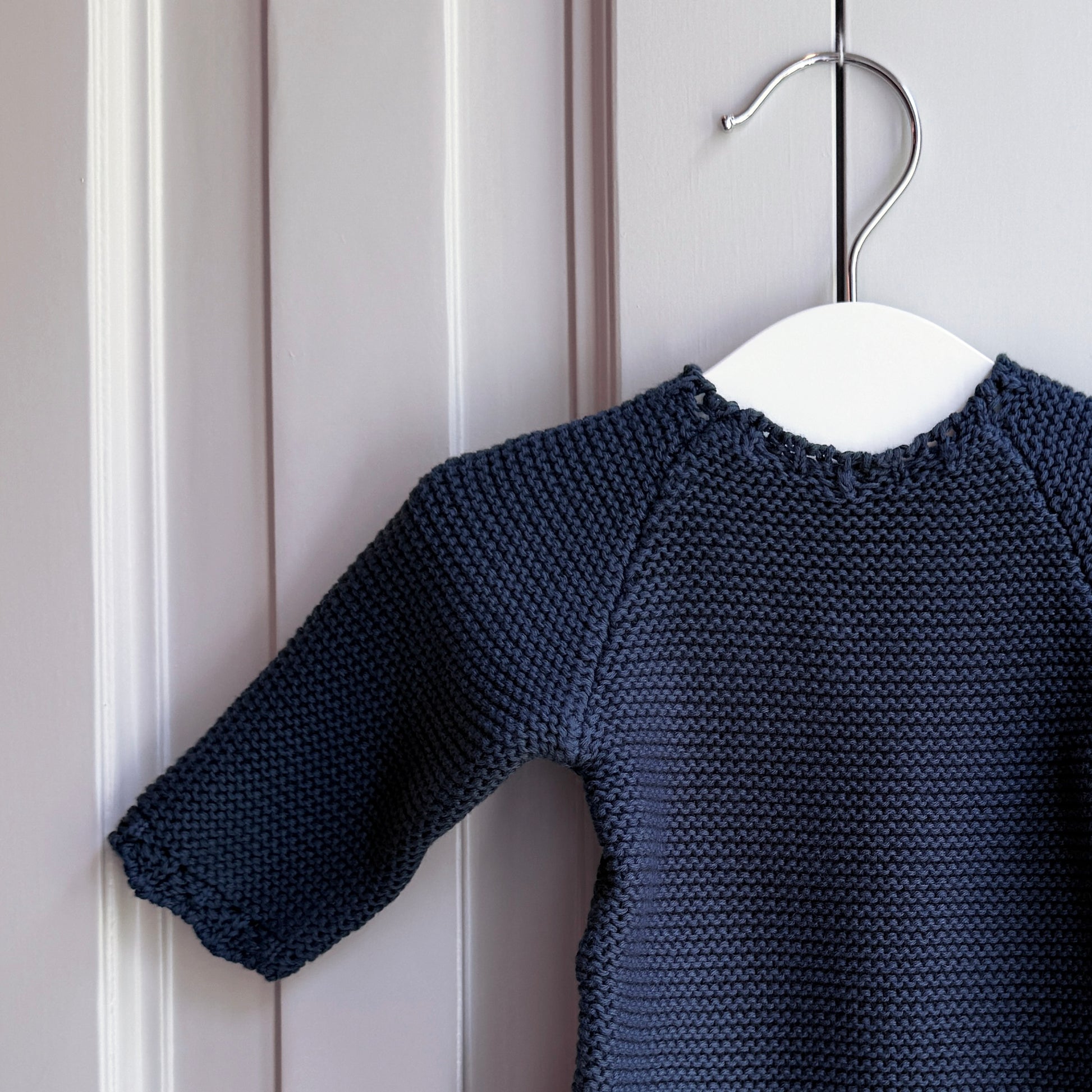 Pelele punto algodón azulón