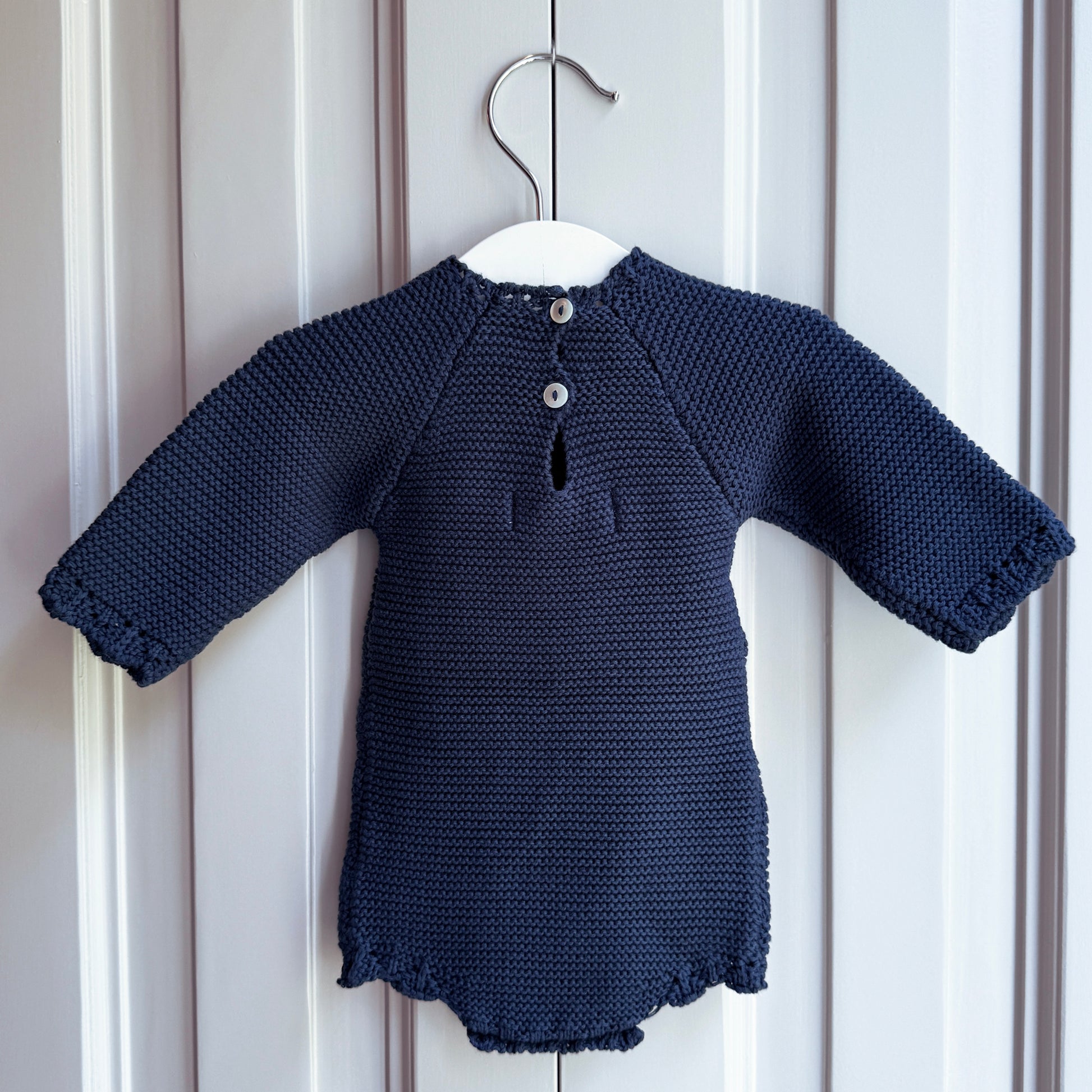 Pelele punto algodón azulón