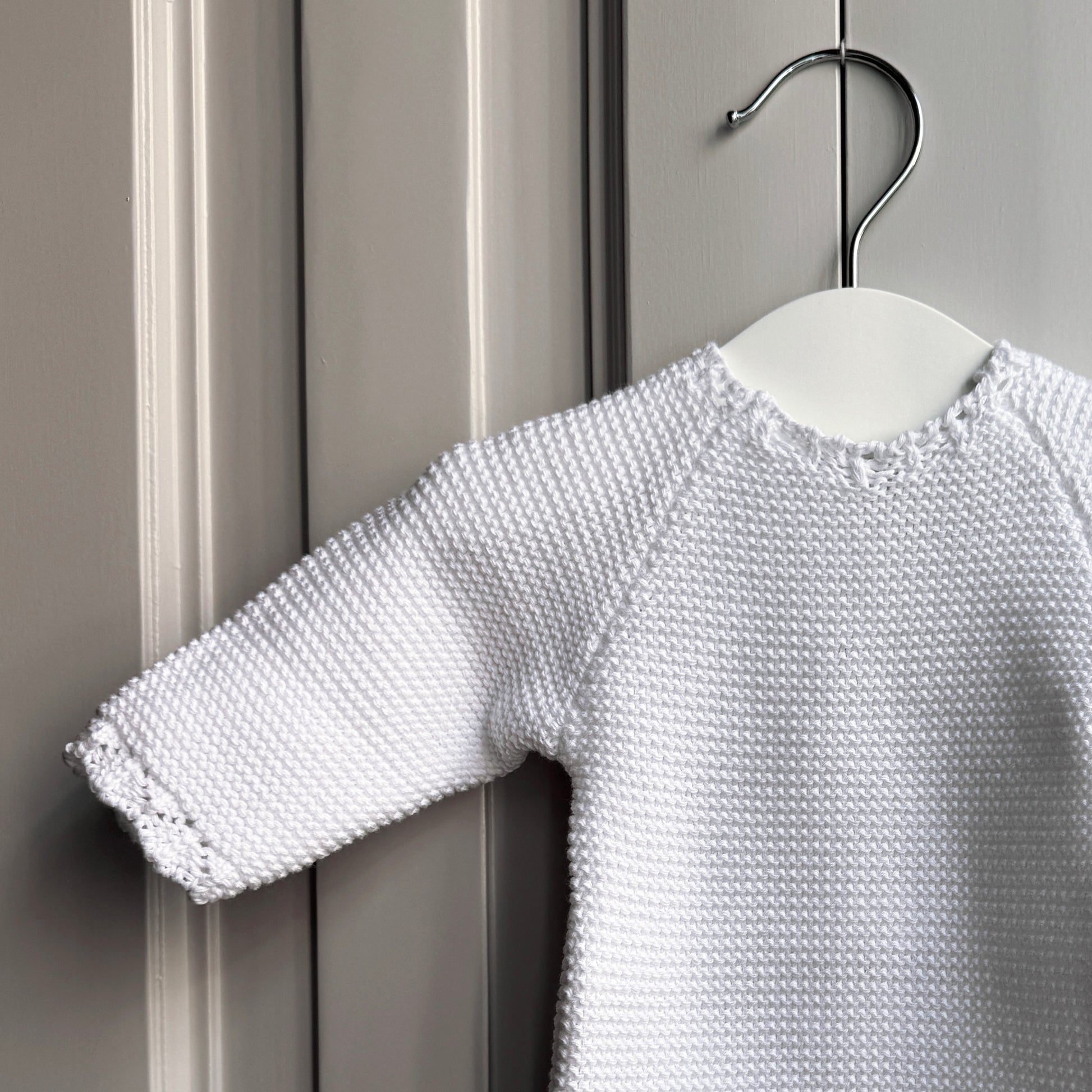 Pelele punto algodón blanco