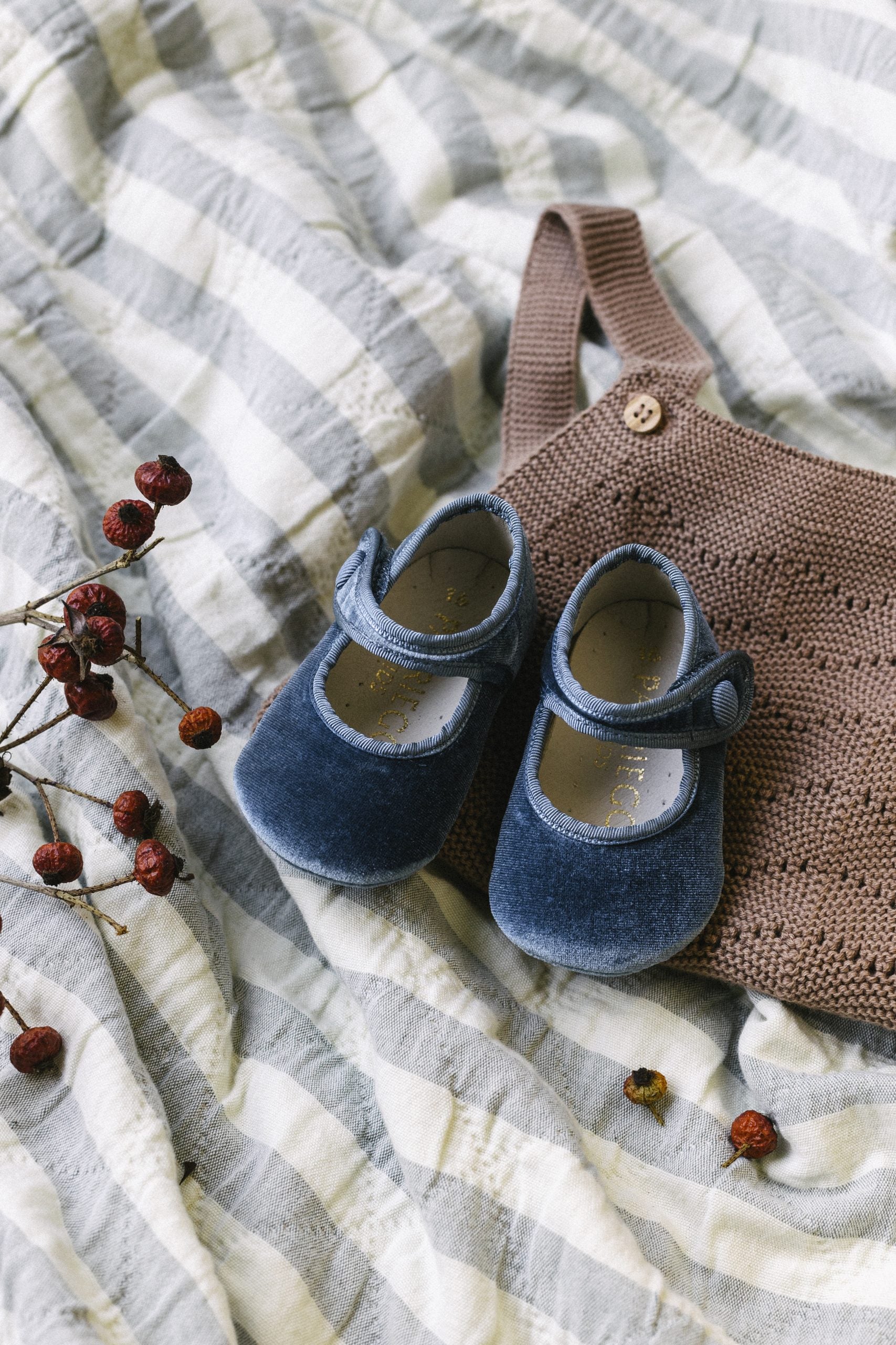 Badana Clara Terciopelo azul