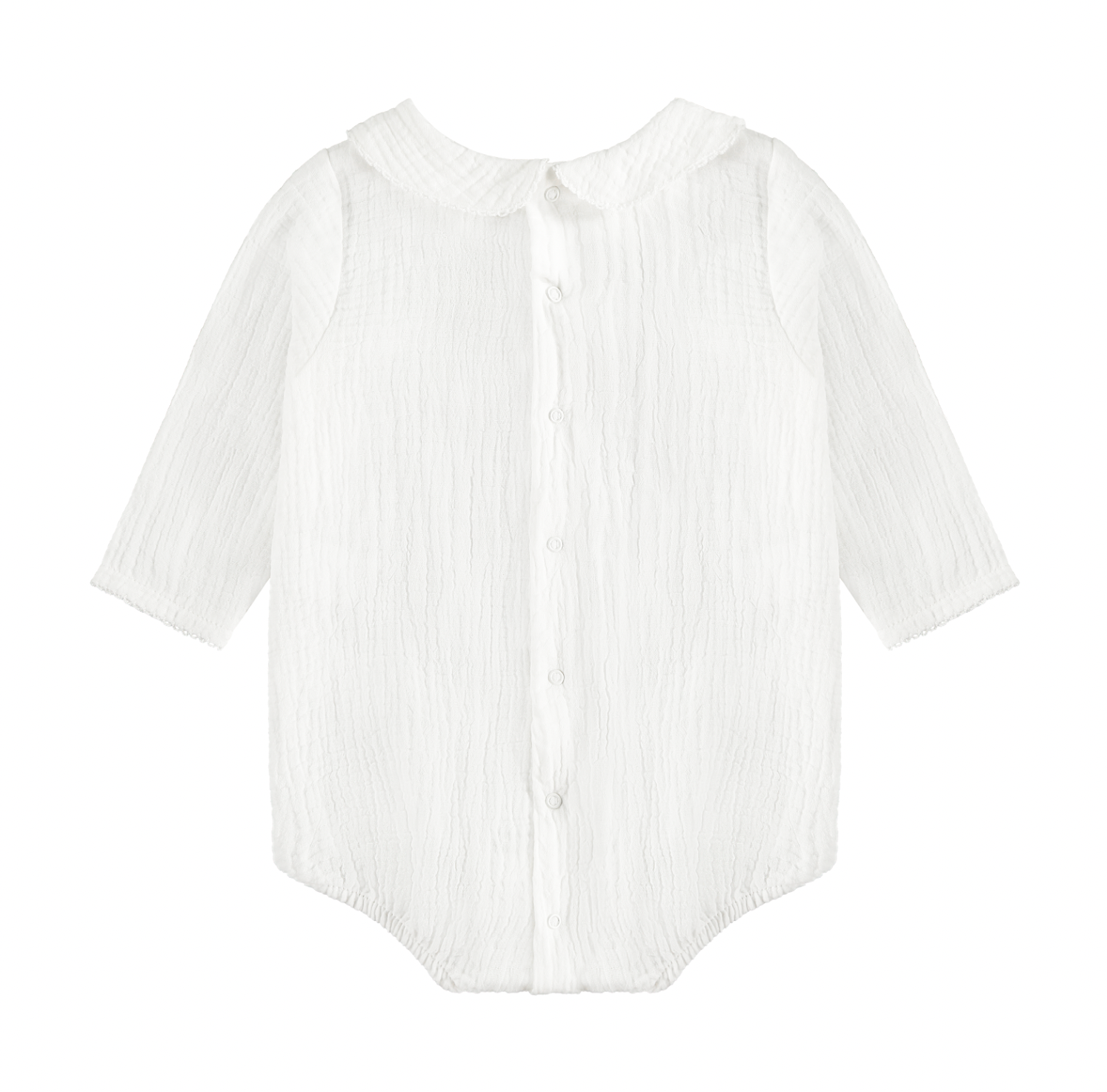 Pelele bámbula blanco 4 botones