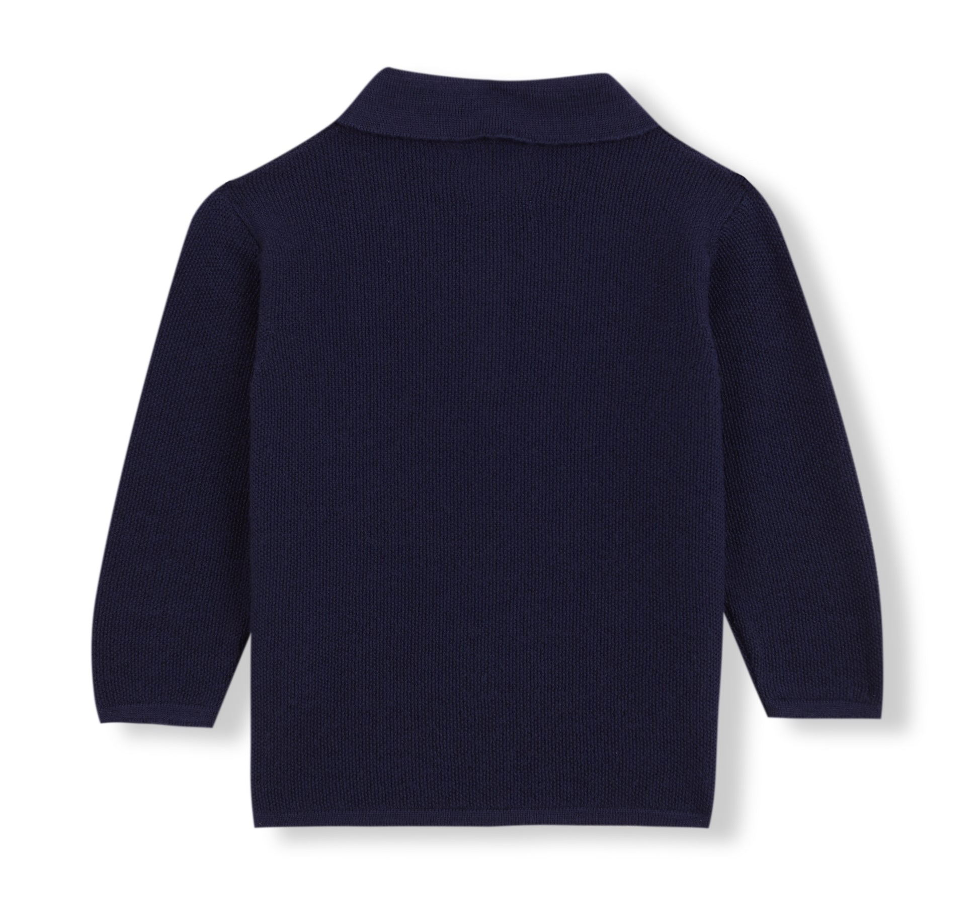 Polo merino manga larga azul marino