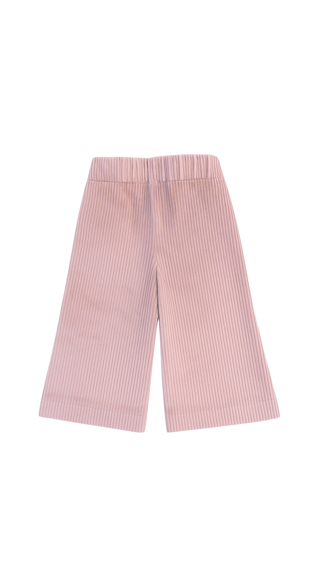 Pantalón ancho pana rosa zigzag burdeos