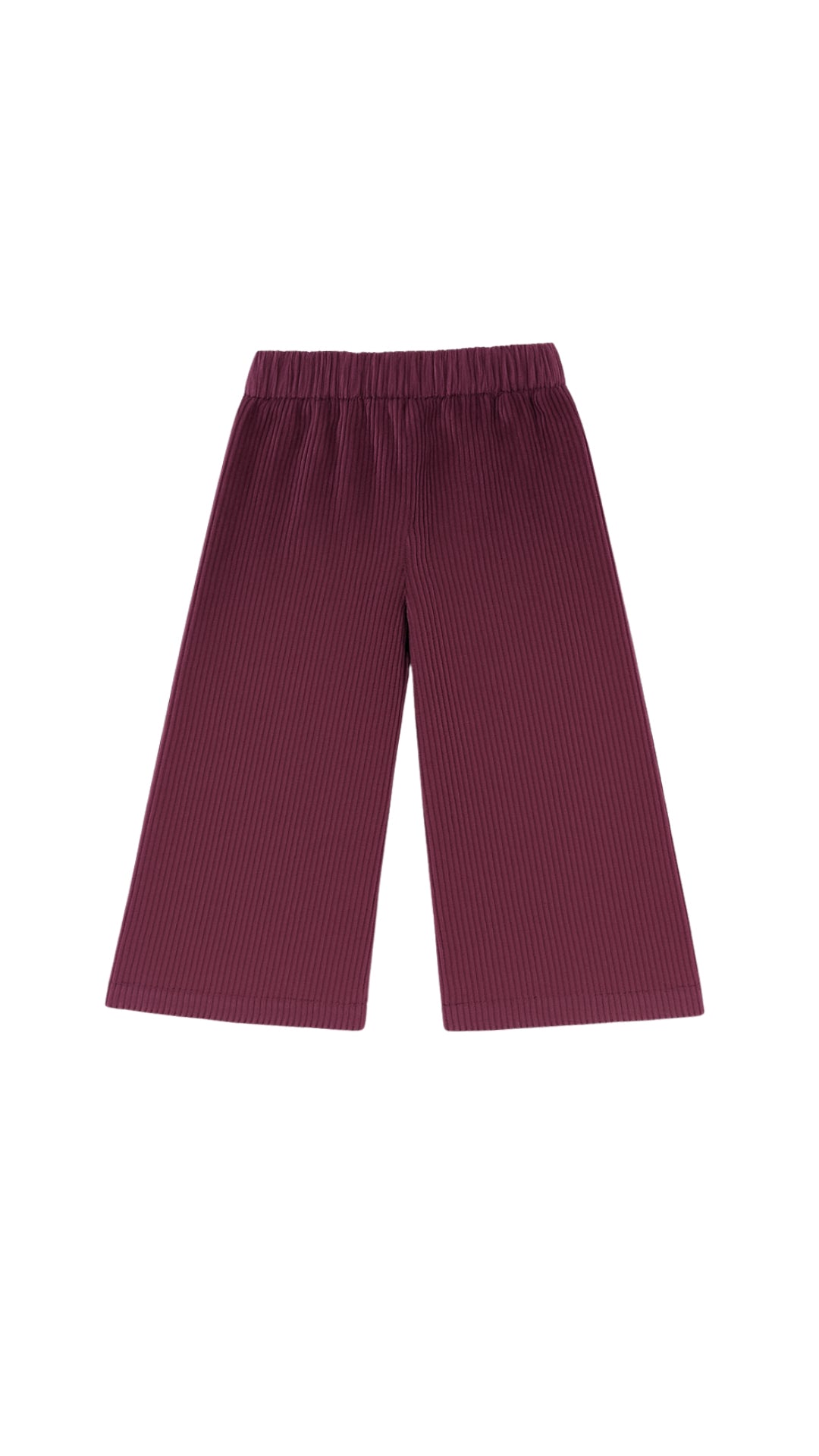 Pantalón ancho pana burdeos vivo rosa