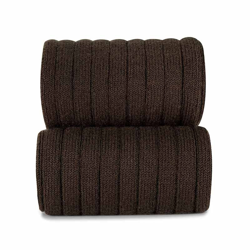 Calcetines altos básicos canalé MARRÓN 390