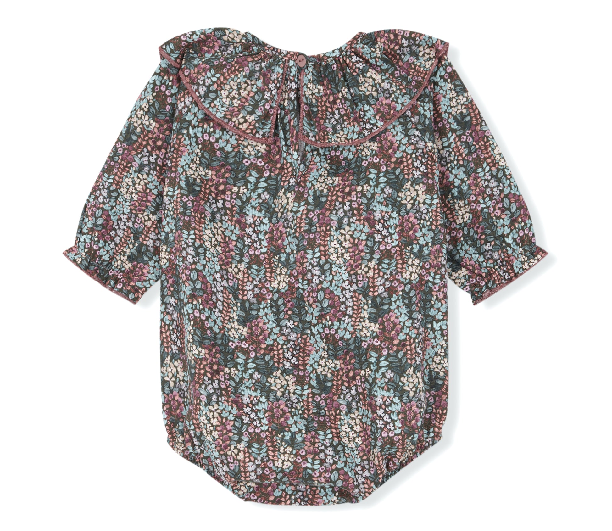 Pelele ramas verdes y berenjena