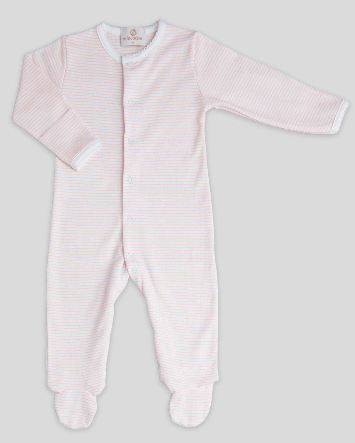 Pijama enterizo básico rayas rosa
