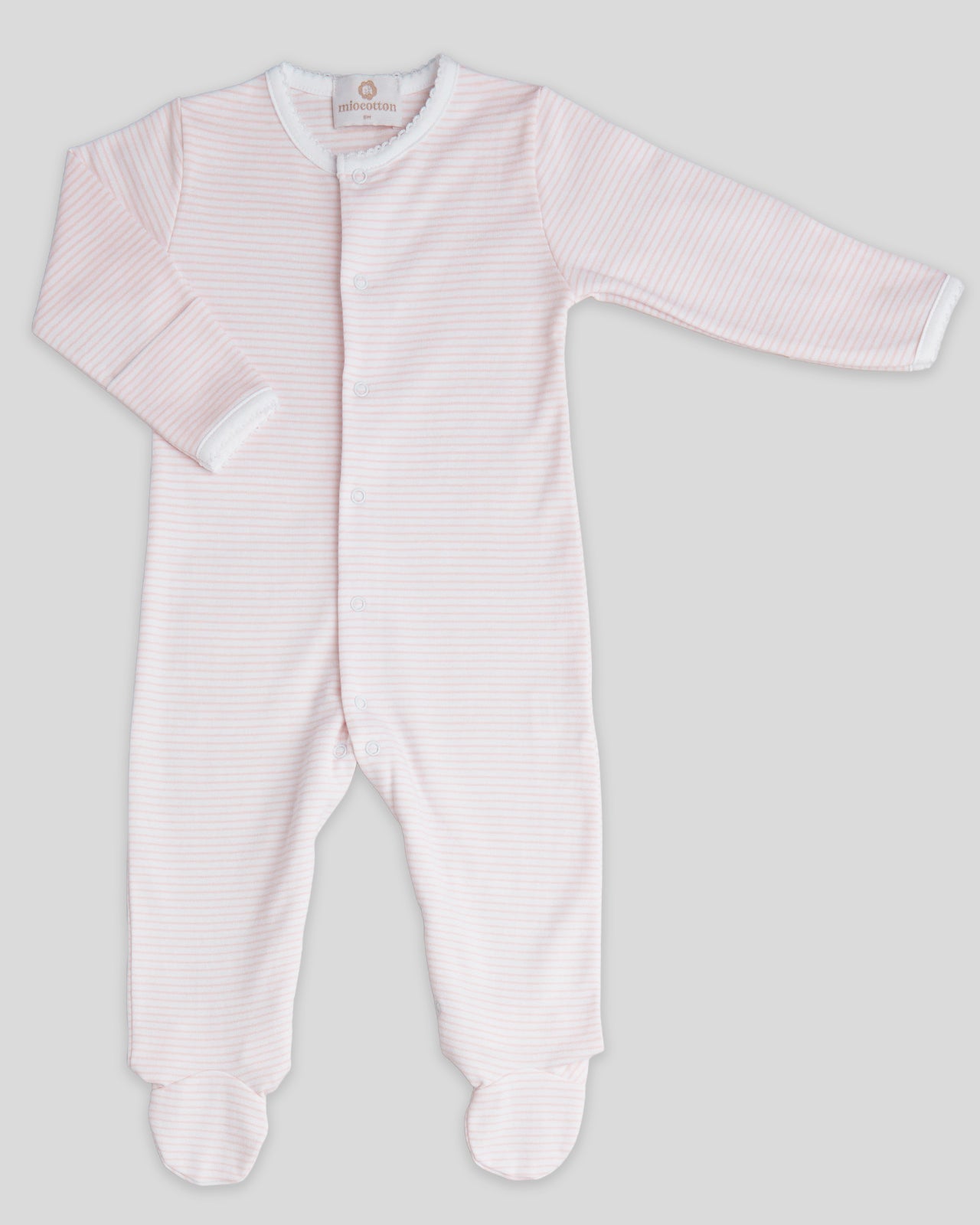 Pijama enterizo básico rayas rosa