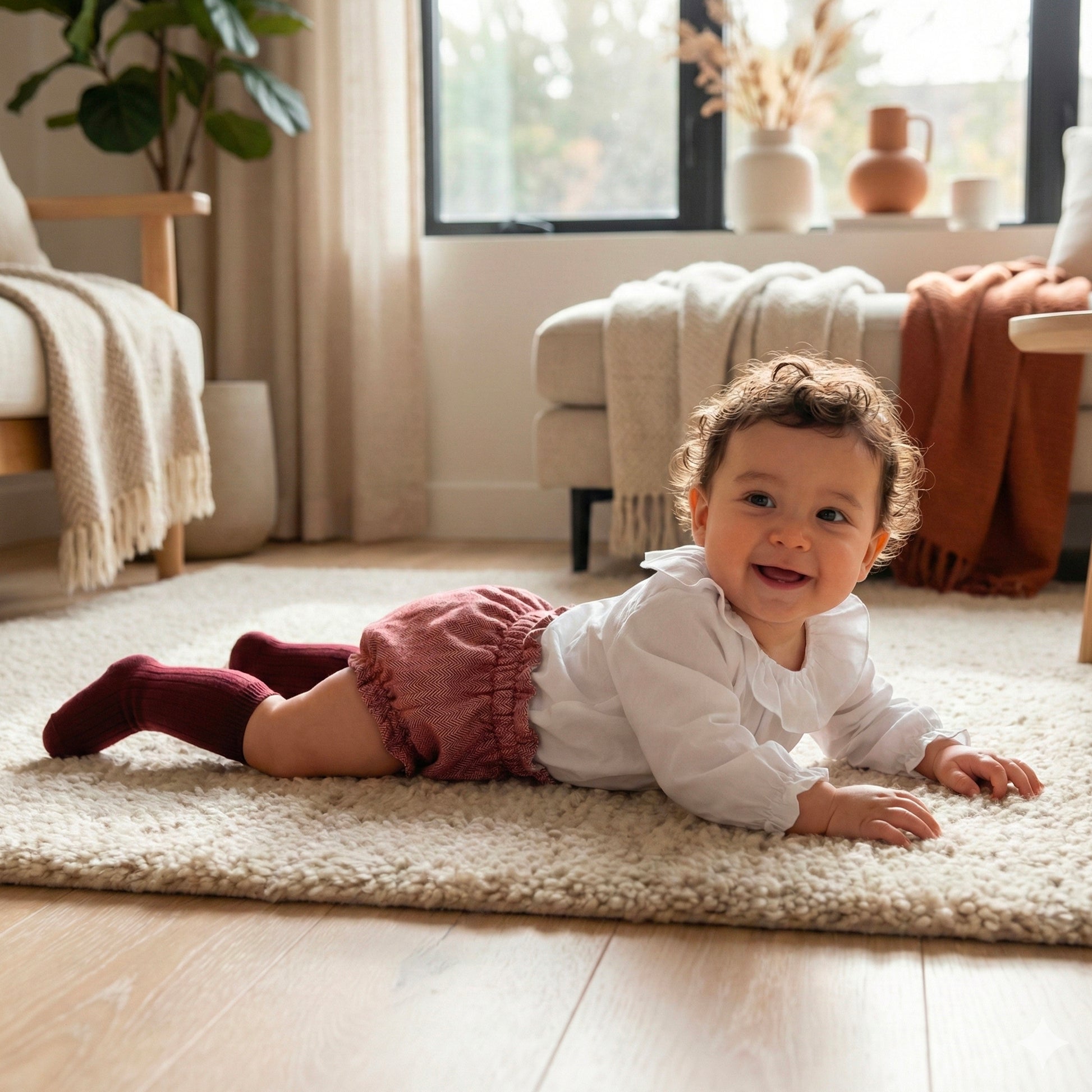 Cubrepañal espiga roja