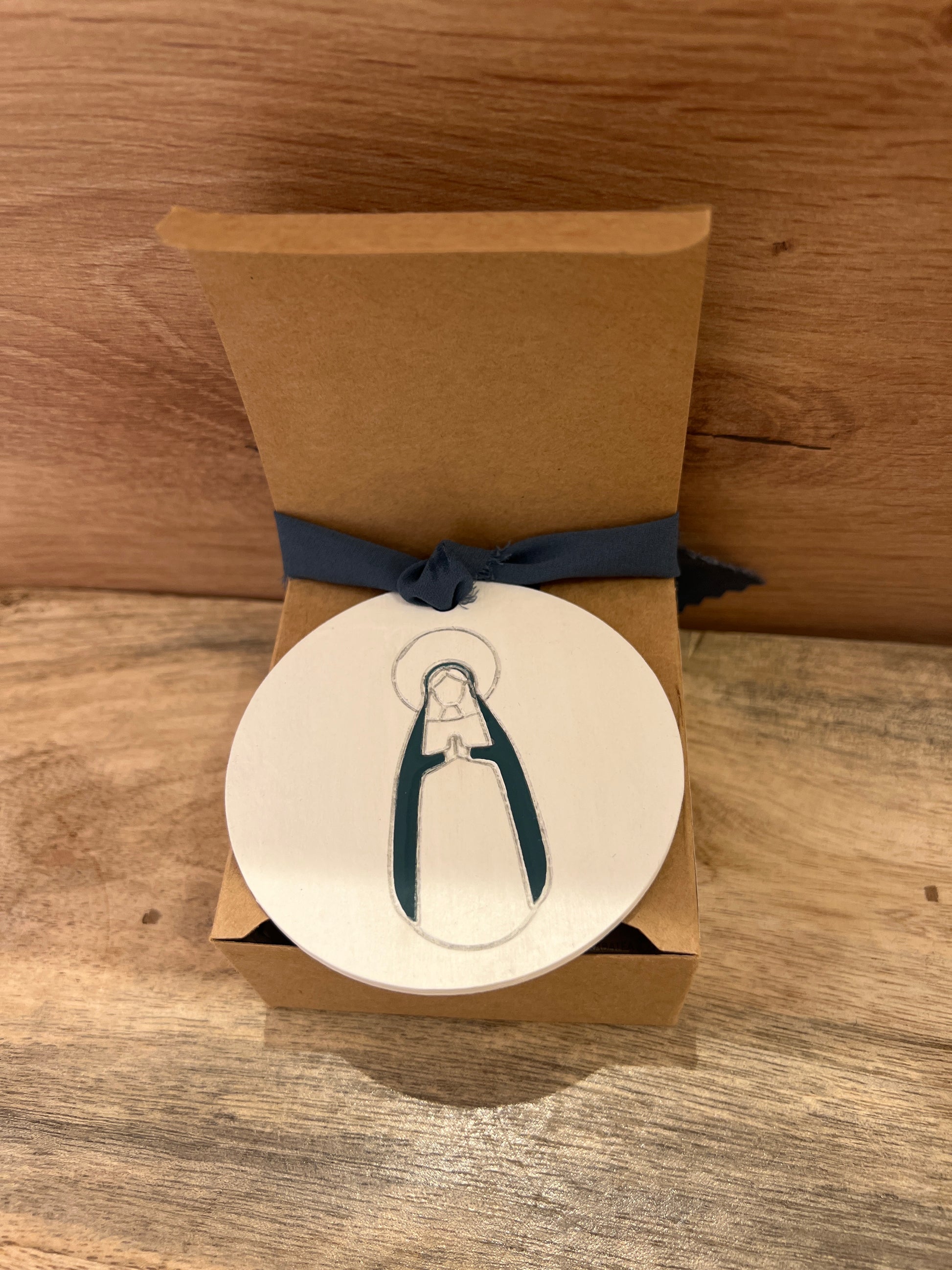 Medallón V. María MC05 petróleo-plata