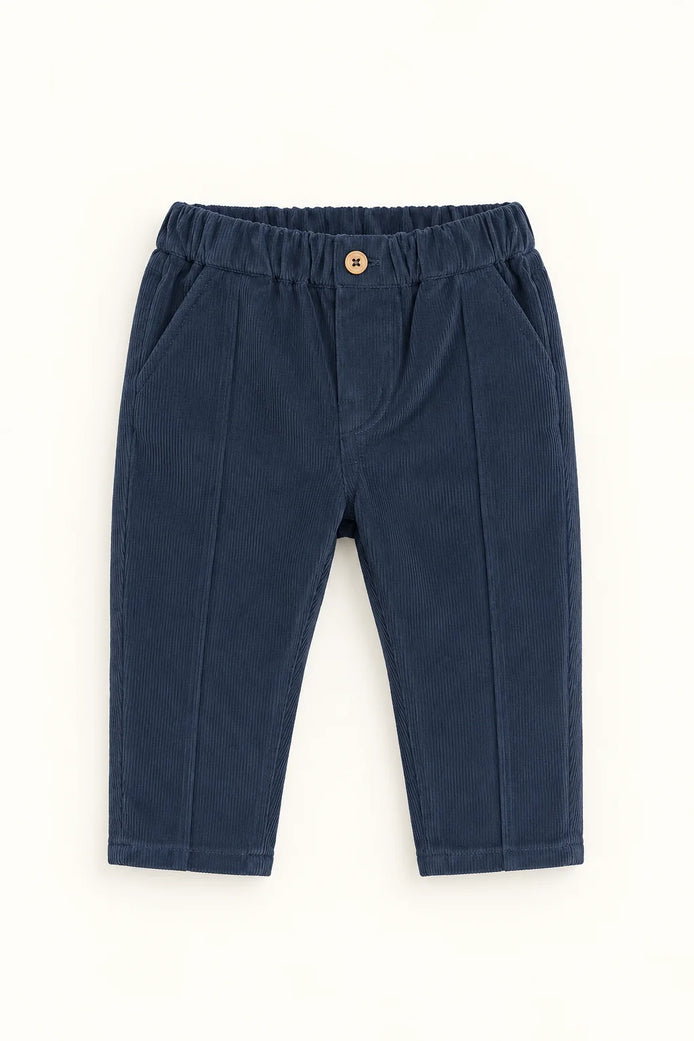 Pantalón niño pana azul
