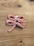 Pack 2 lazos con pinza rosa empolvado
