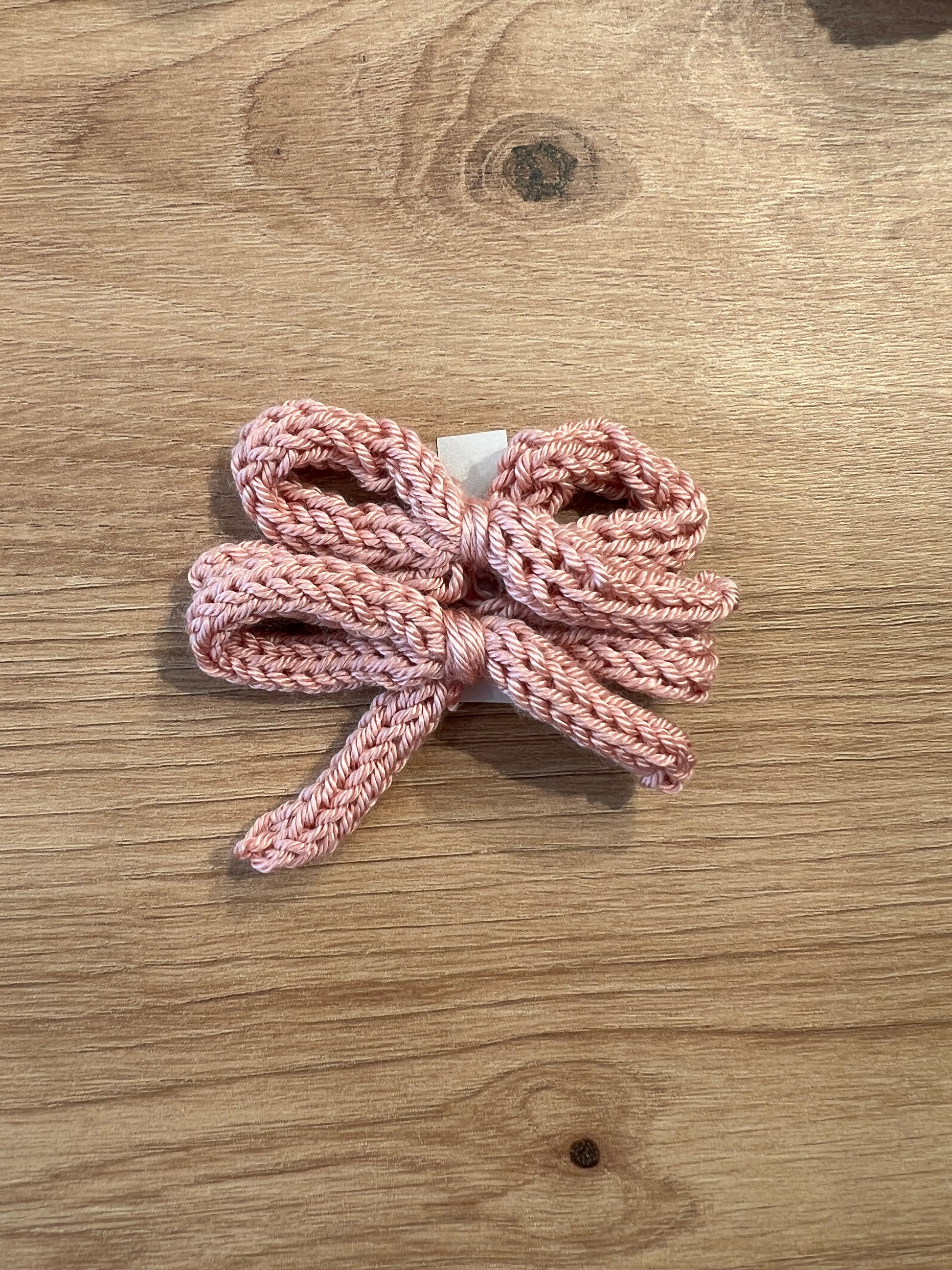 Pack 2 lazos con pinza rosa empolvado