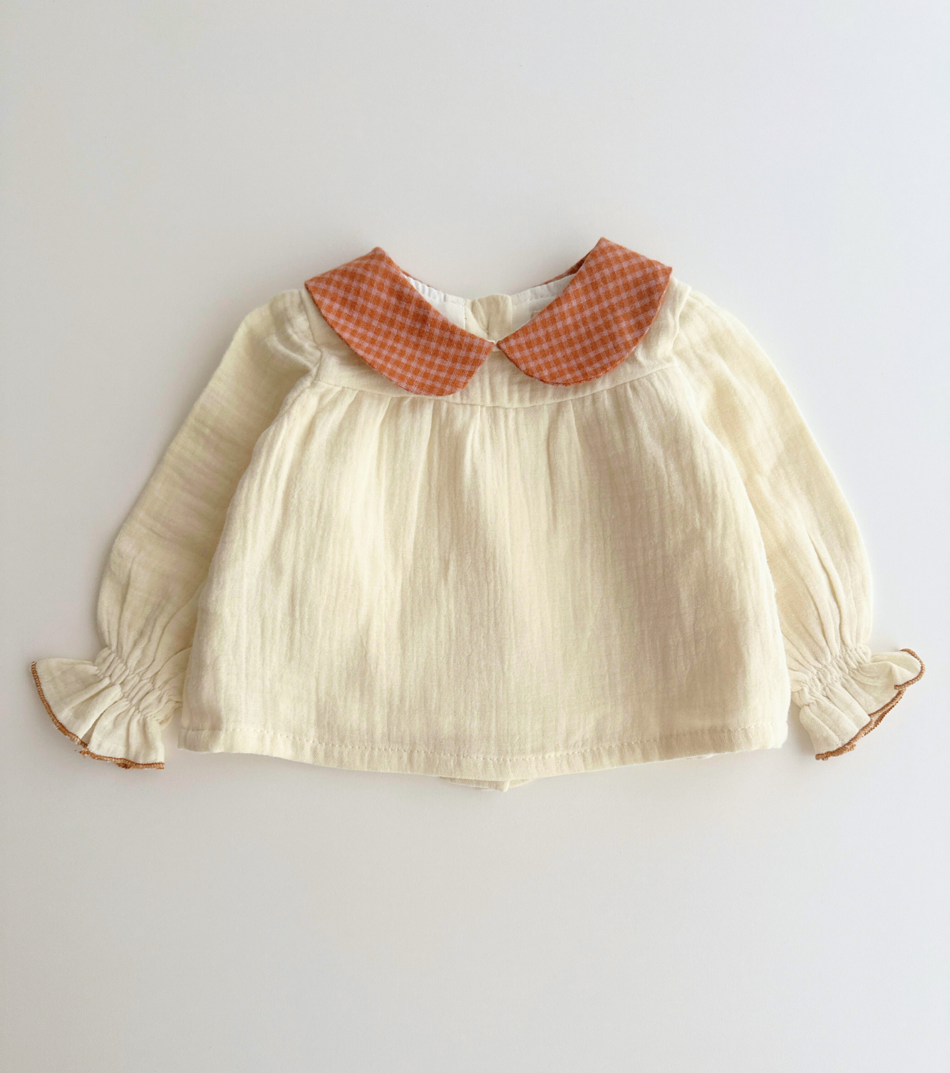 Blusa cuello bebé | Raíz | Cuadros