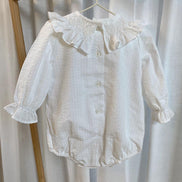Pelele blanco cuello smock