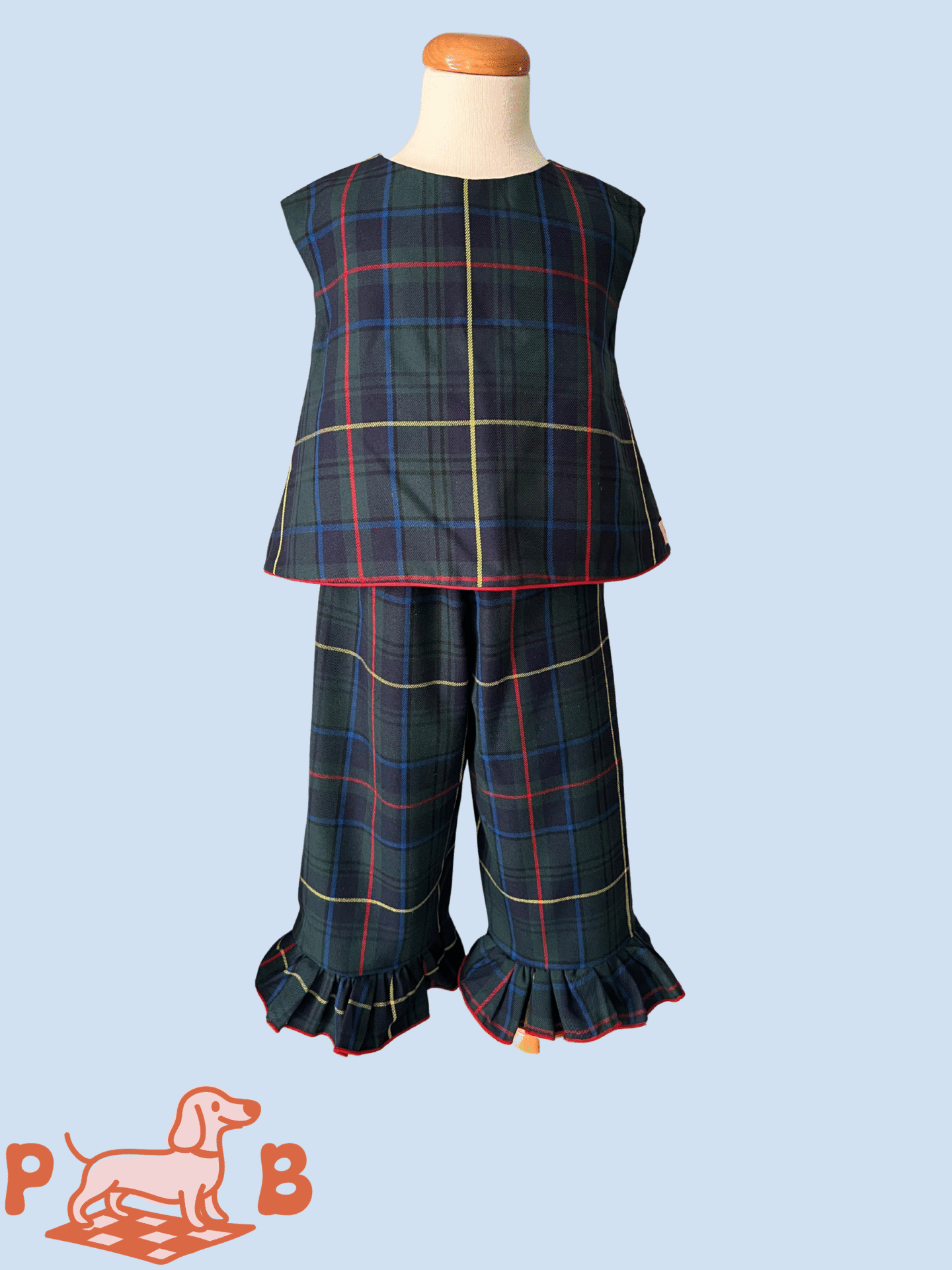 Pantalón volante tartán