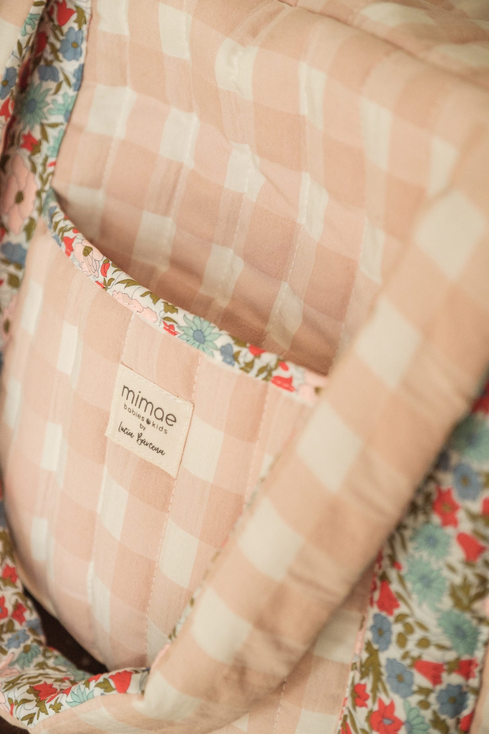 Bolsa Maternidad vichy rosa & Lucia