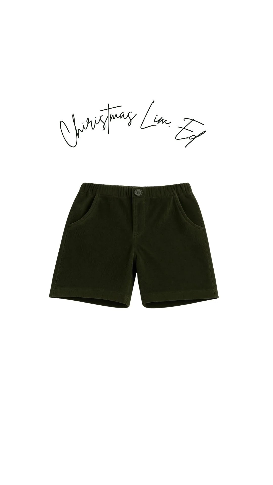 Pantalón corto velvet verde Navidad