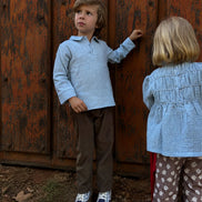 Pantalón recto micropana Cacao
