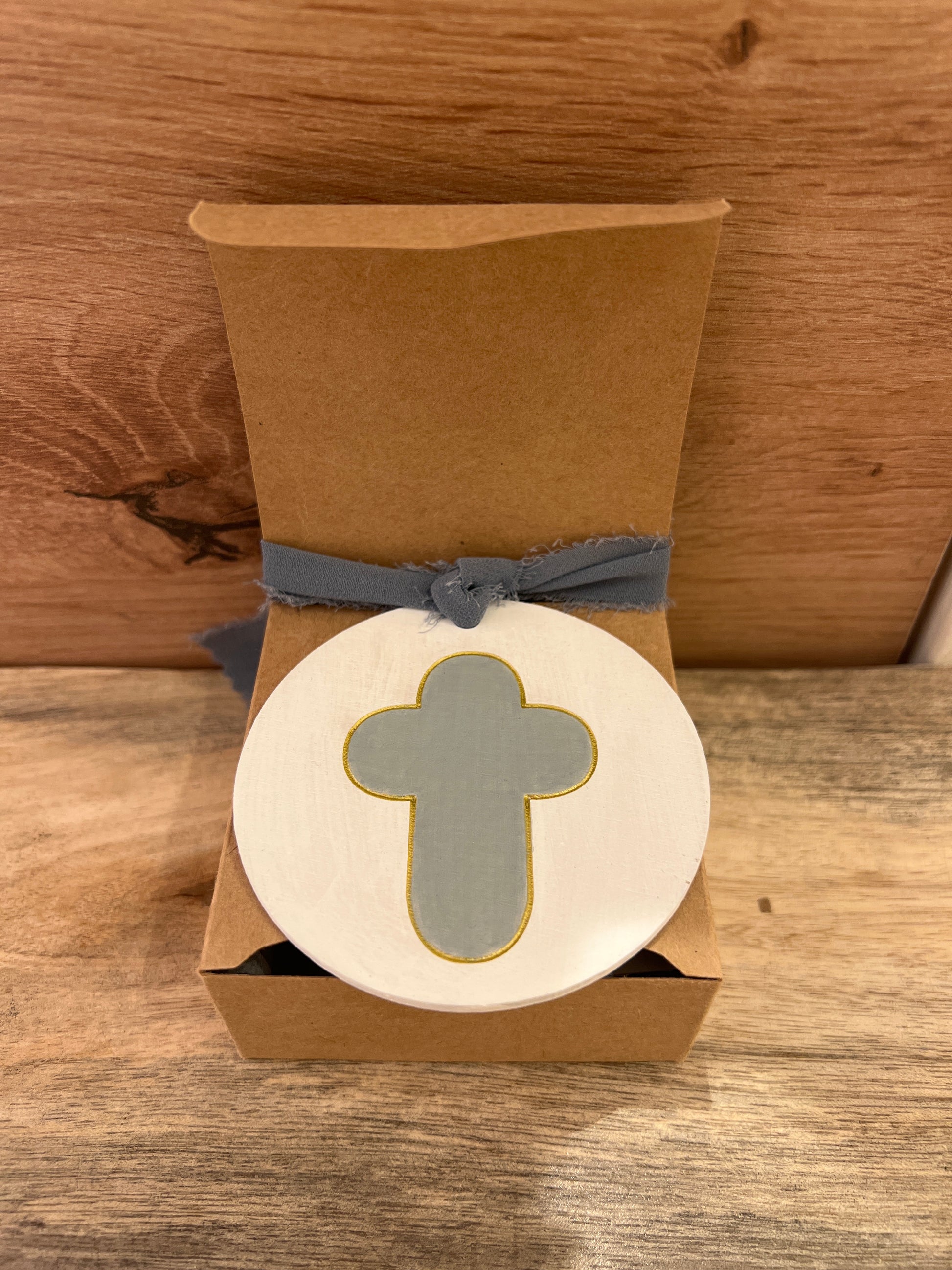 Medallón Cruz MC01 Gris-oro