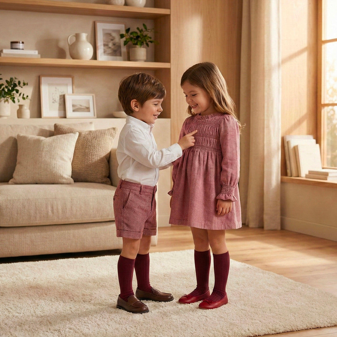 Pantalón espiga roja