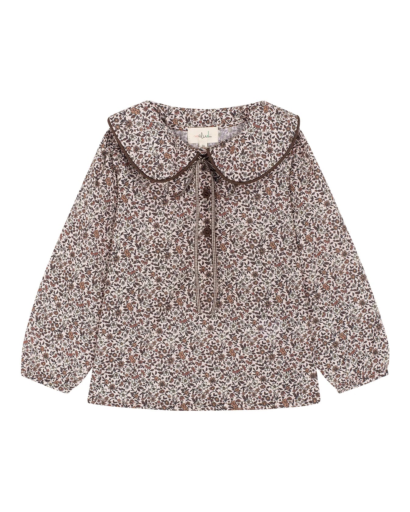 Blusa Flores marrón