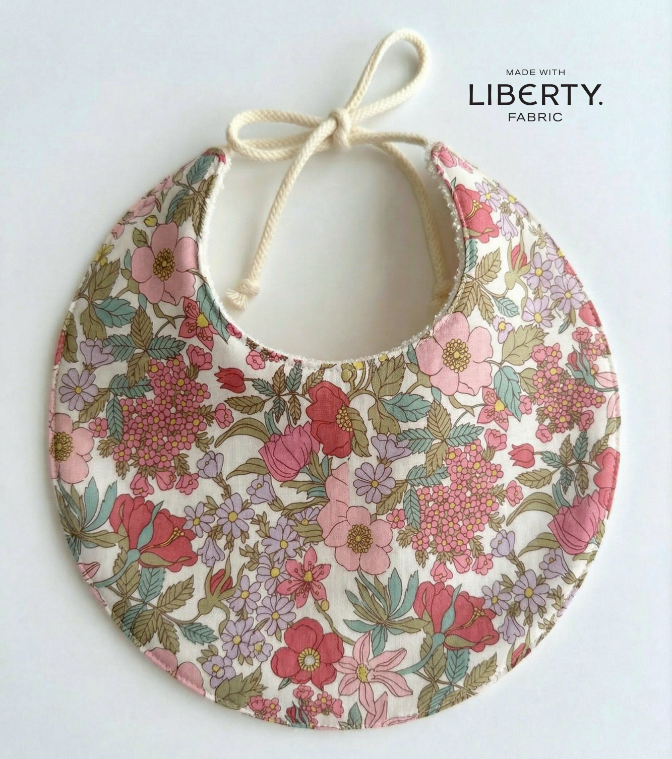 Babero redondo Buganvilla - Flores Rosas