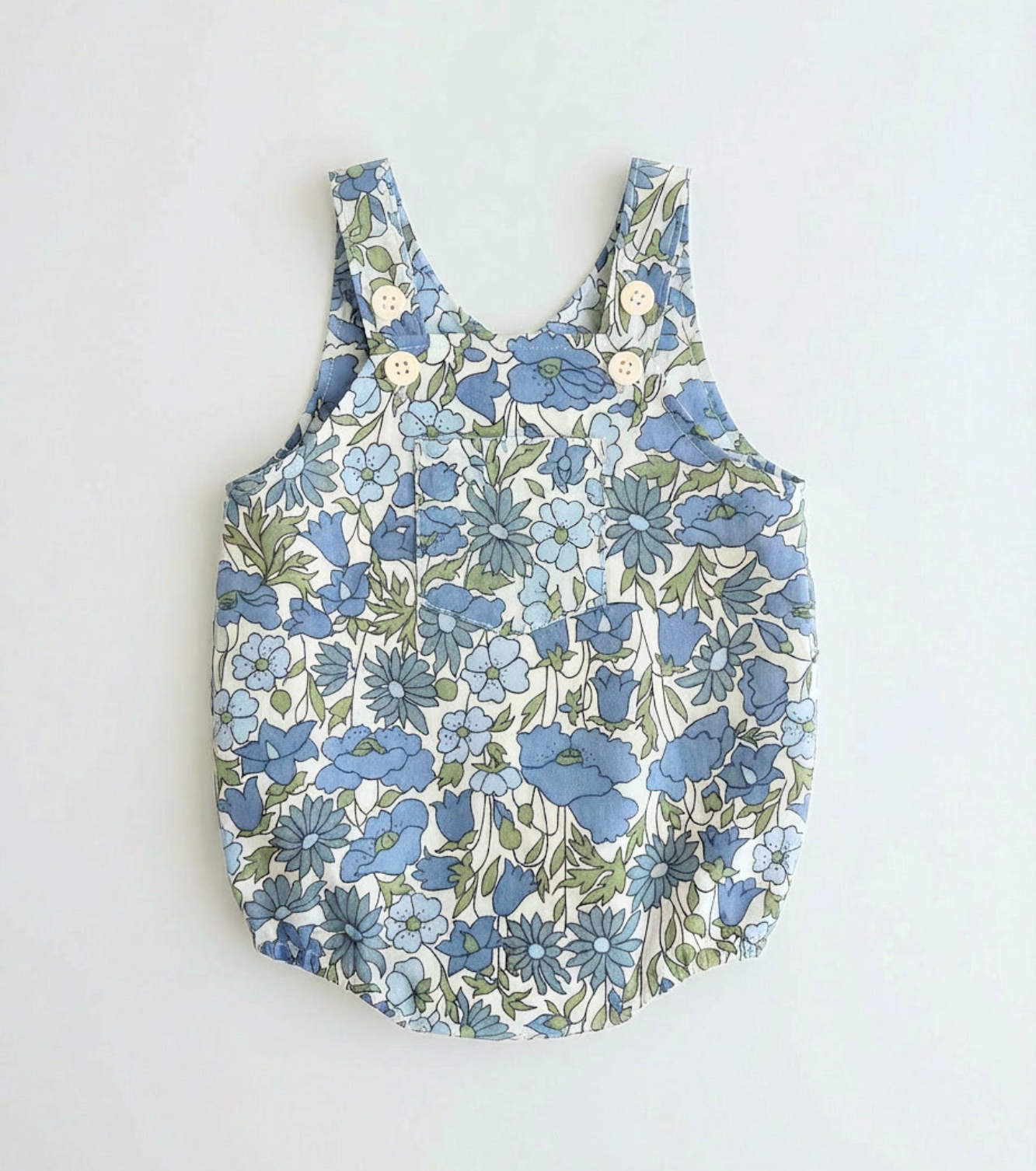 Ranita tirantes Nomeolvides - Flores azul