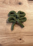 Pack 2 lazos con pinza verde eucalipto