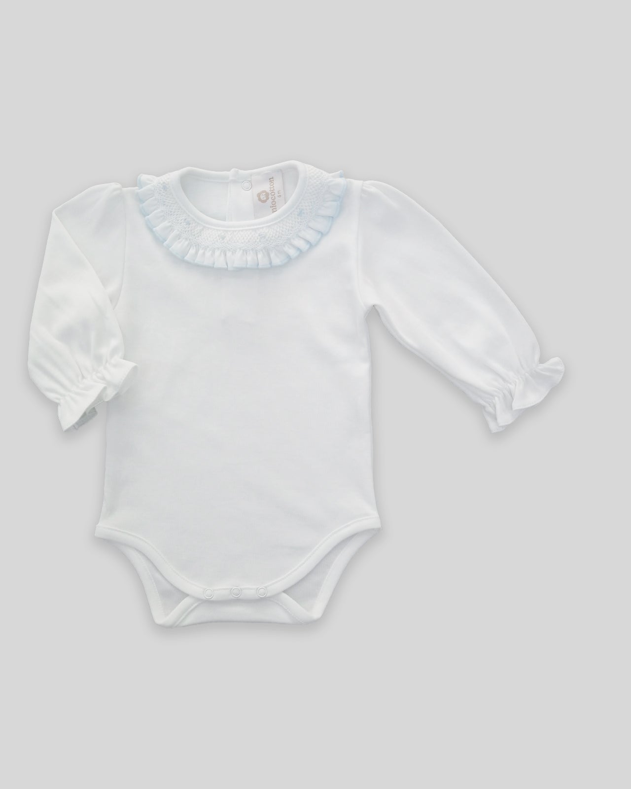 Body smock celeste manga larga