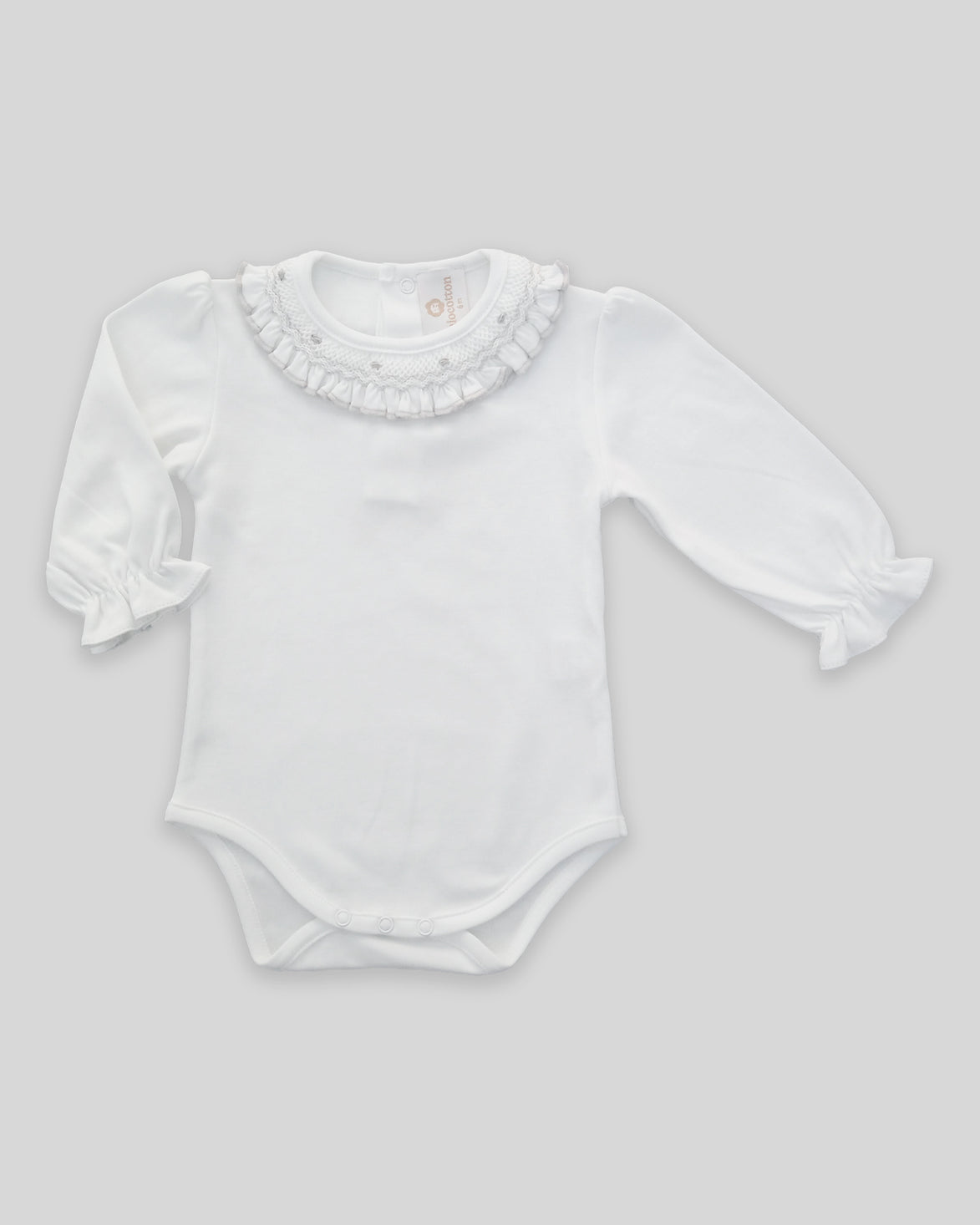 Body smock gris manga larga