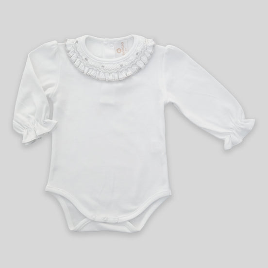 Body smock gris manga larga