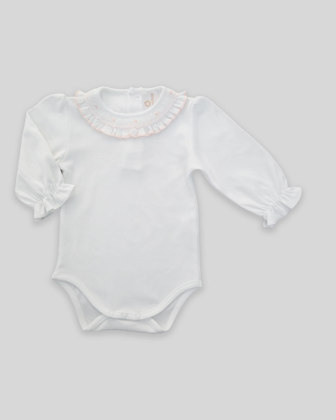 Body smock rosa manga larga