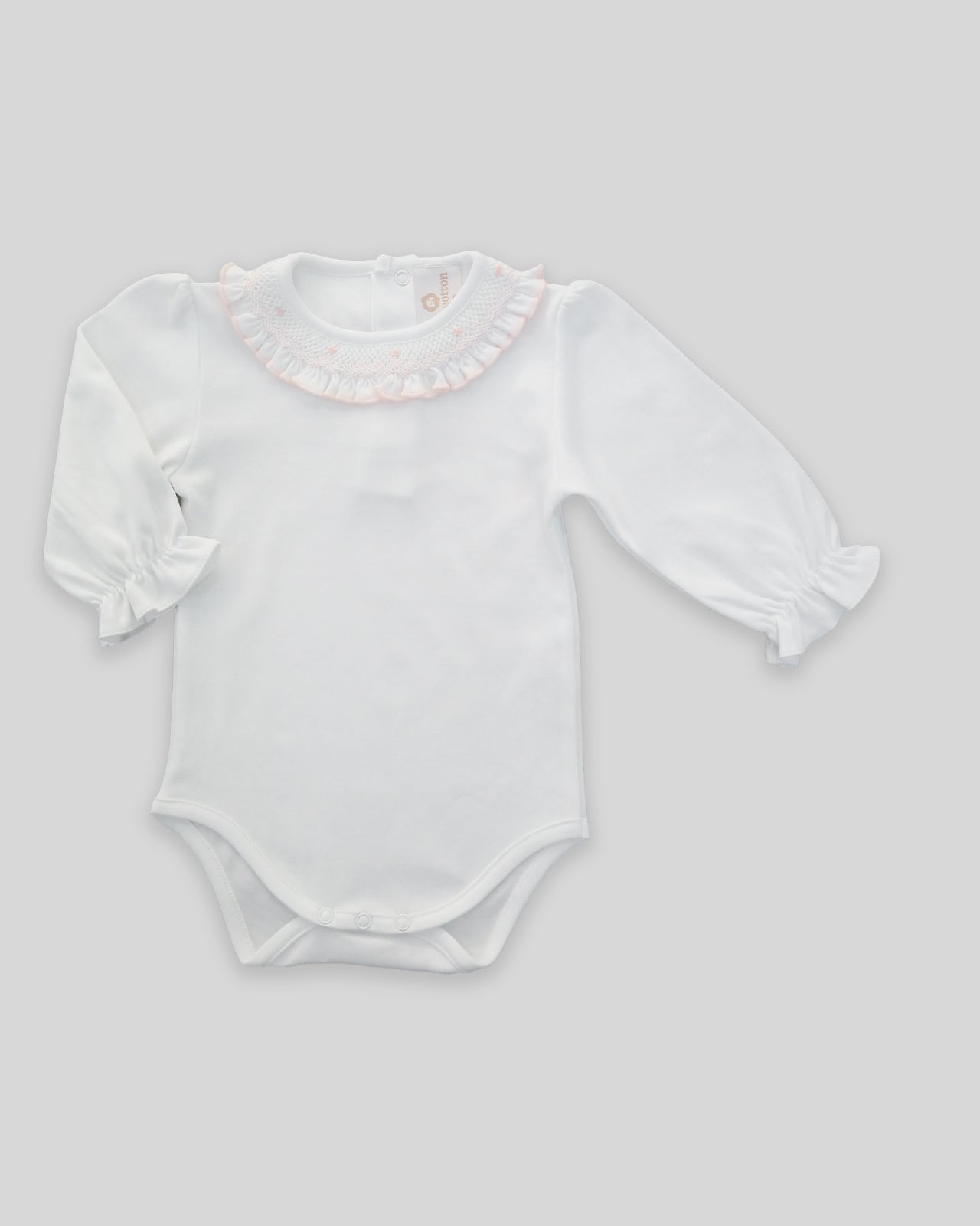 Body smock rosa manga larga