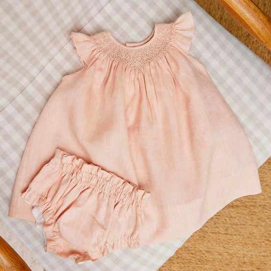 Vestido nido melocotón