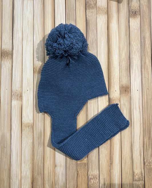 Gorro bufanda azul